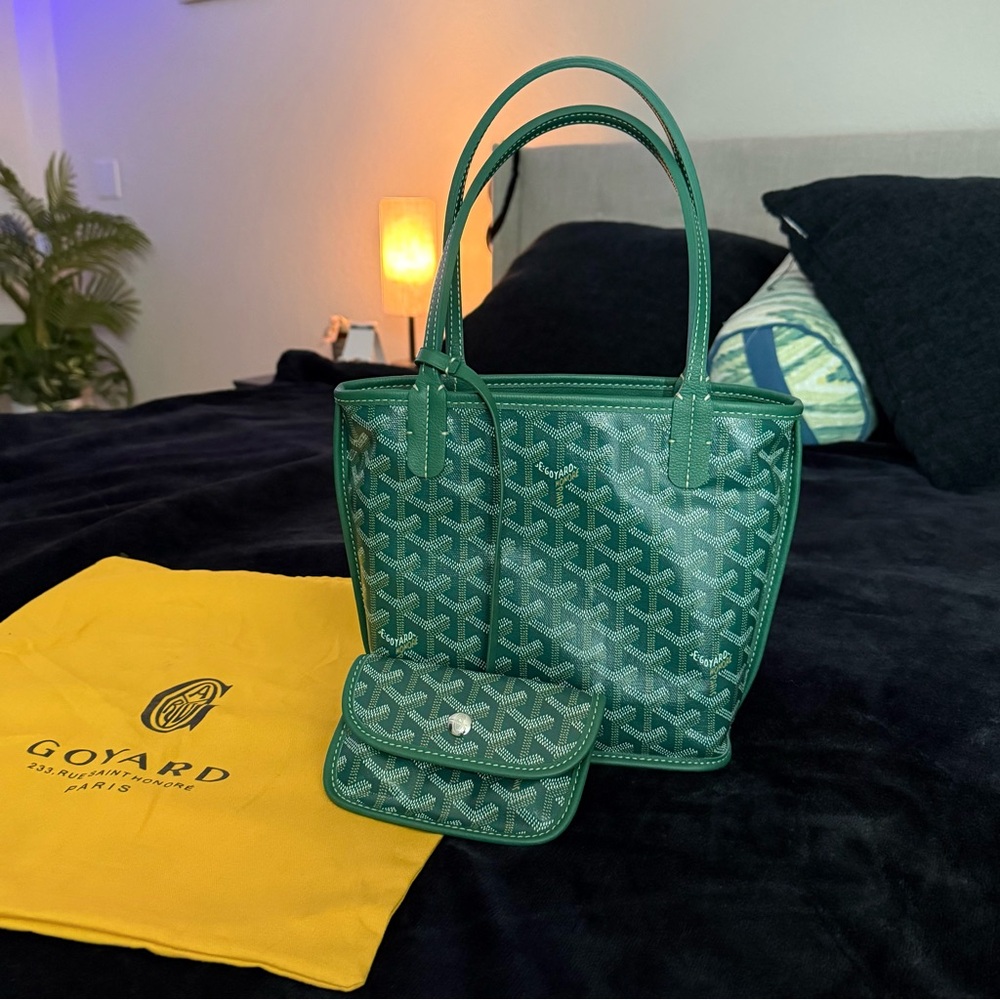 Goyard Emerald Green Tote and Pouch